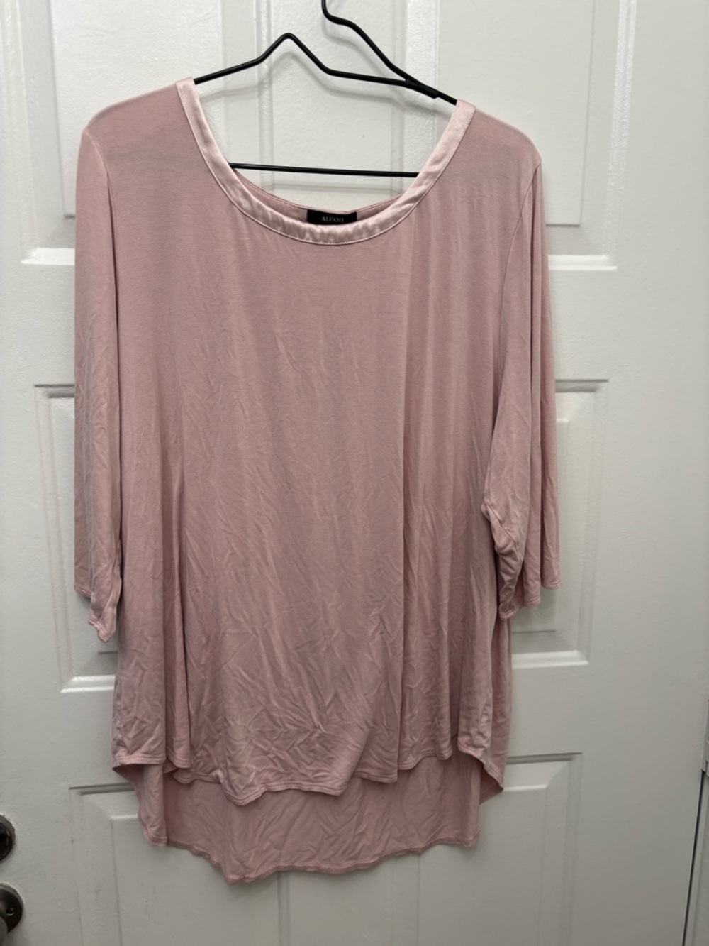 Alfani Blush Pink Women's Draped High-Low Tunic